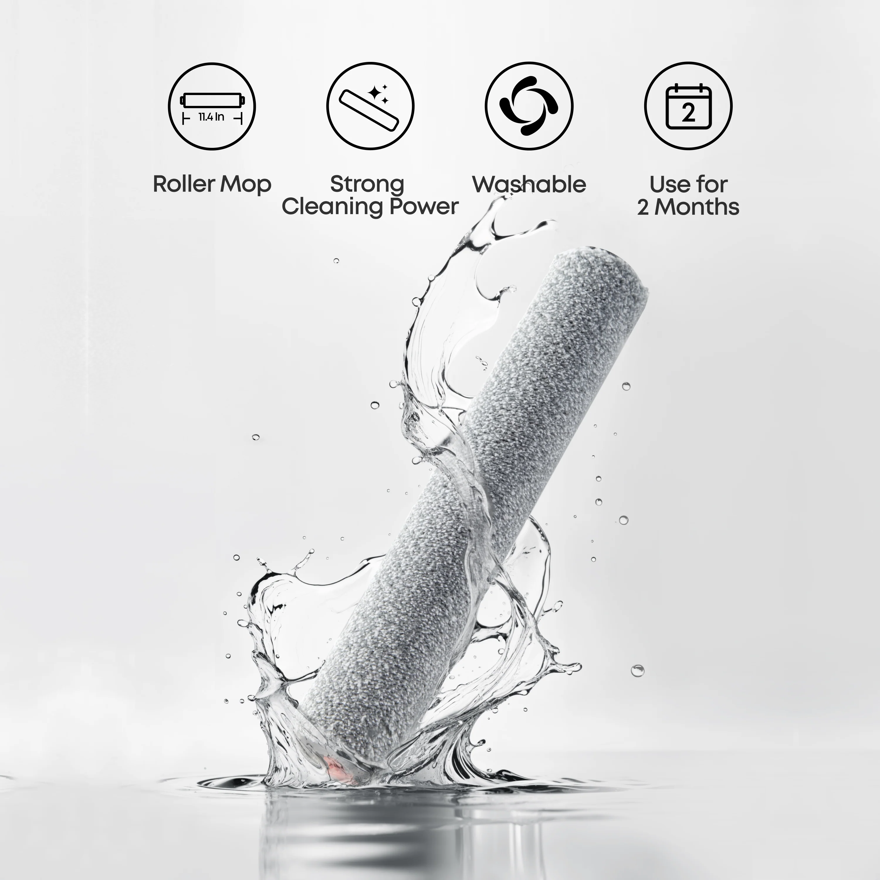 eufy Accessory Roller Mop for C28, Robot Vacuum Plastic and Fiber Brush for Efficient Dust and Debris Cleaning on Multiple Surfaces, Easy to Install and Maintain - Image 4